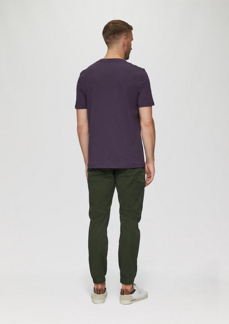 s.Oliver T-Shirt mit Frontprint - aubergine
