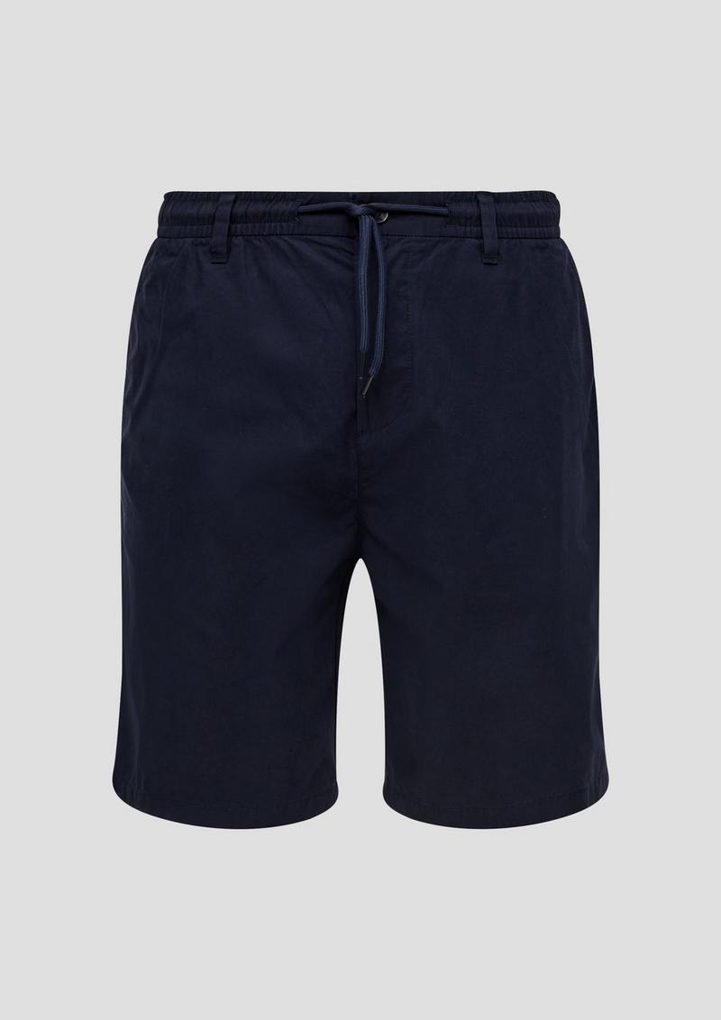 s.Oliver Chino-Shorts im Relaxed Fit mit Elastikbund - navy