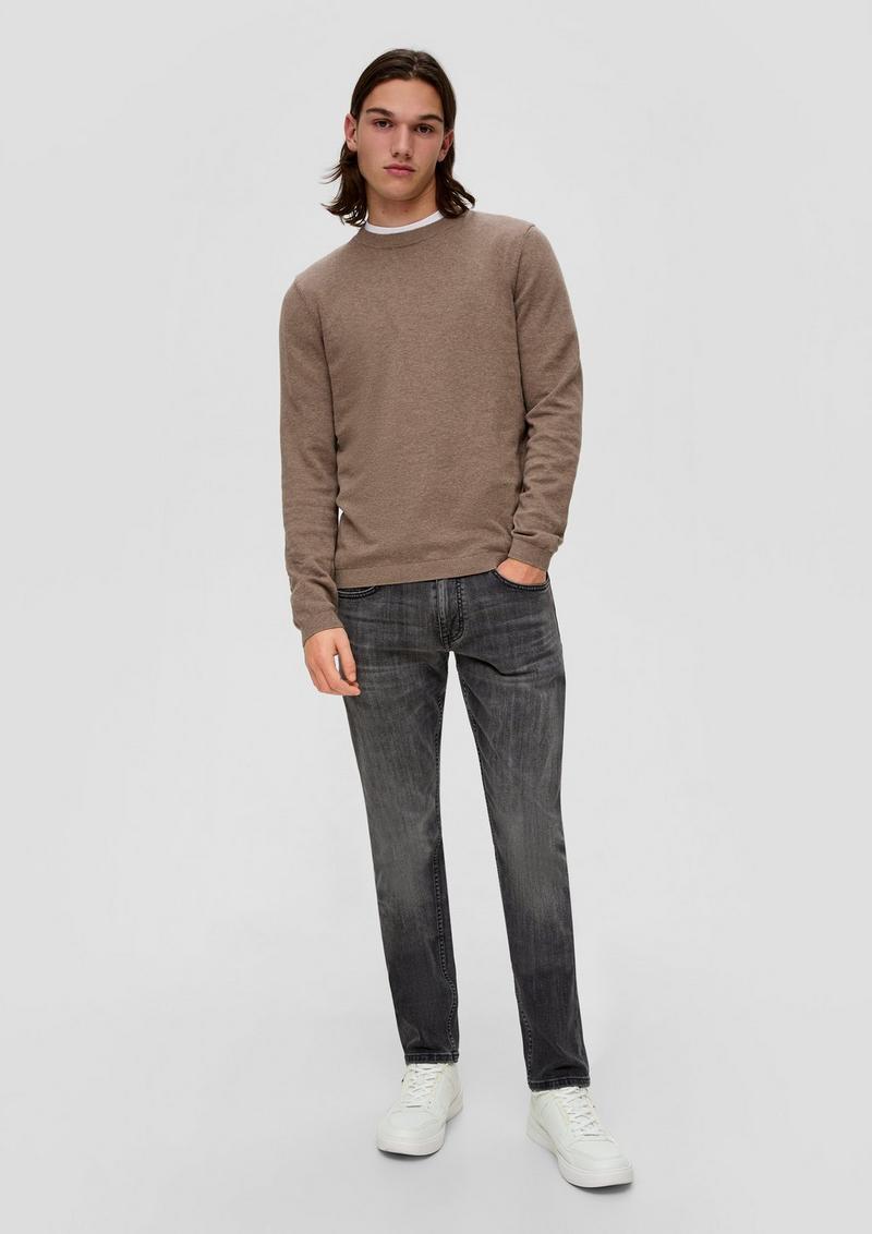 s.Oliver Basic Strickpullover - hellbraun
