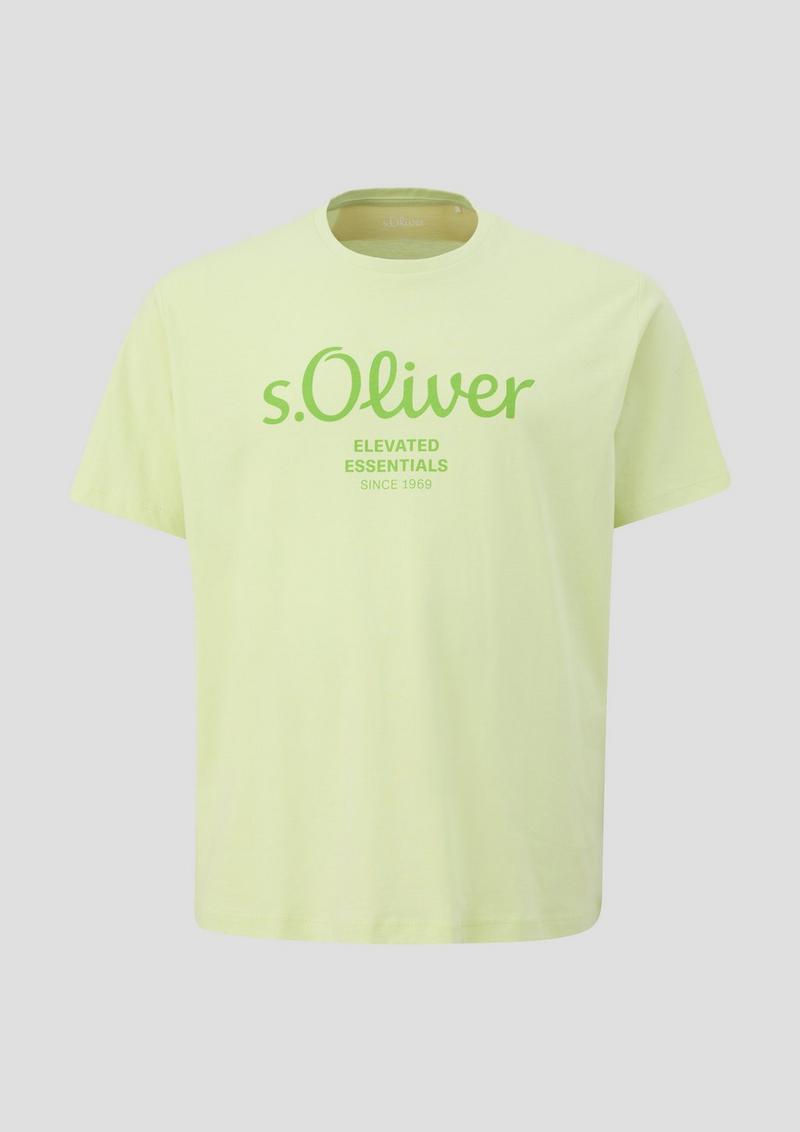 s.Oliver T-Shirt mit Label-Print - limettengrün