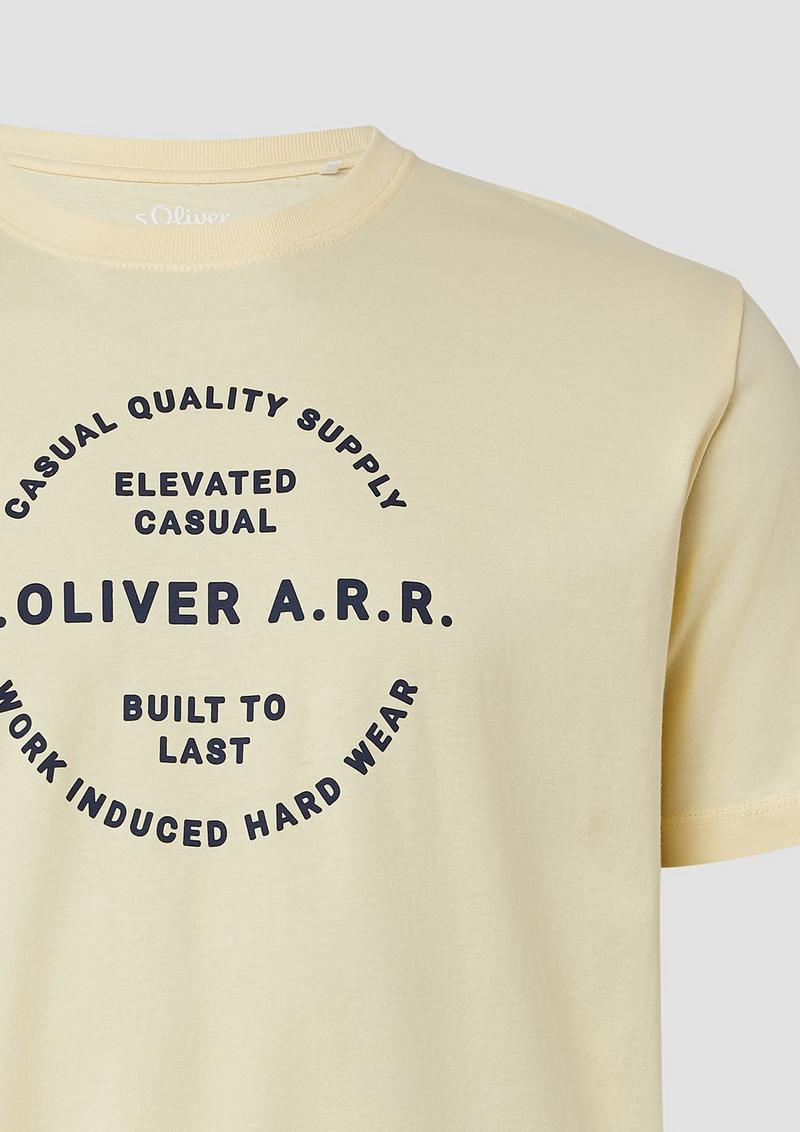 s.Oliver T-Shirt mit Artwork - vanille