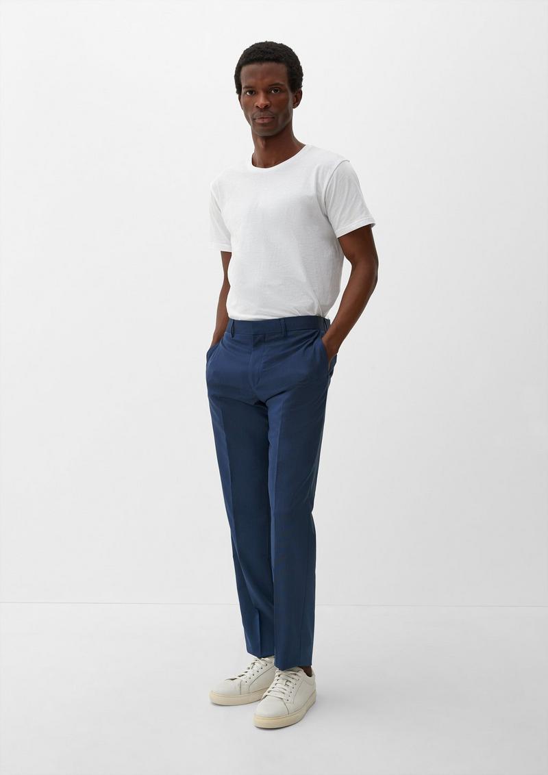 s.Oliver Slim: Elastische Anzughose - ozeanblau