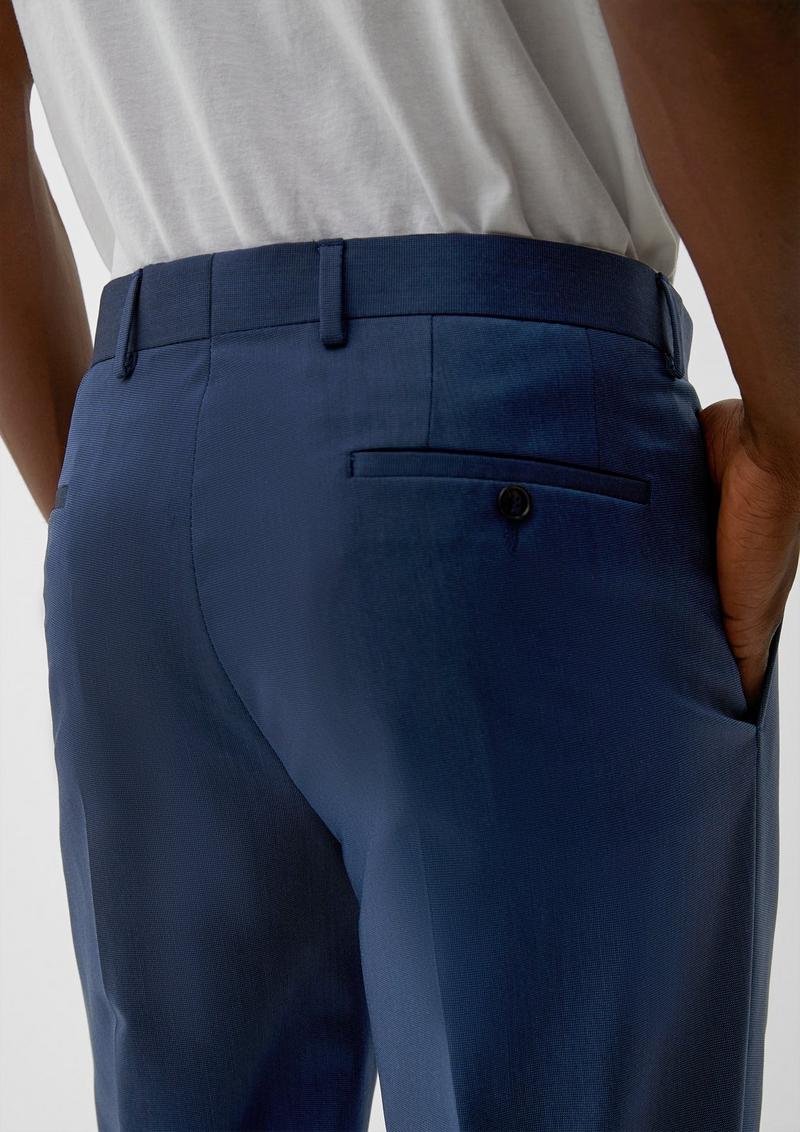 s.Oliver Slim: Elastische Anzughose - ozeanblau
