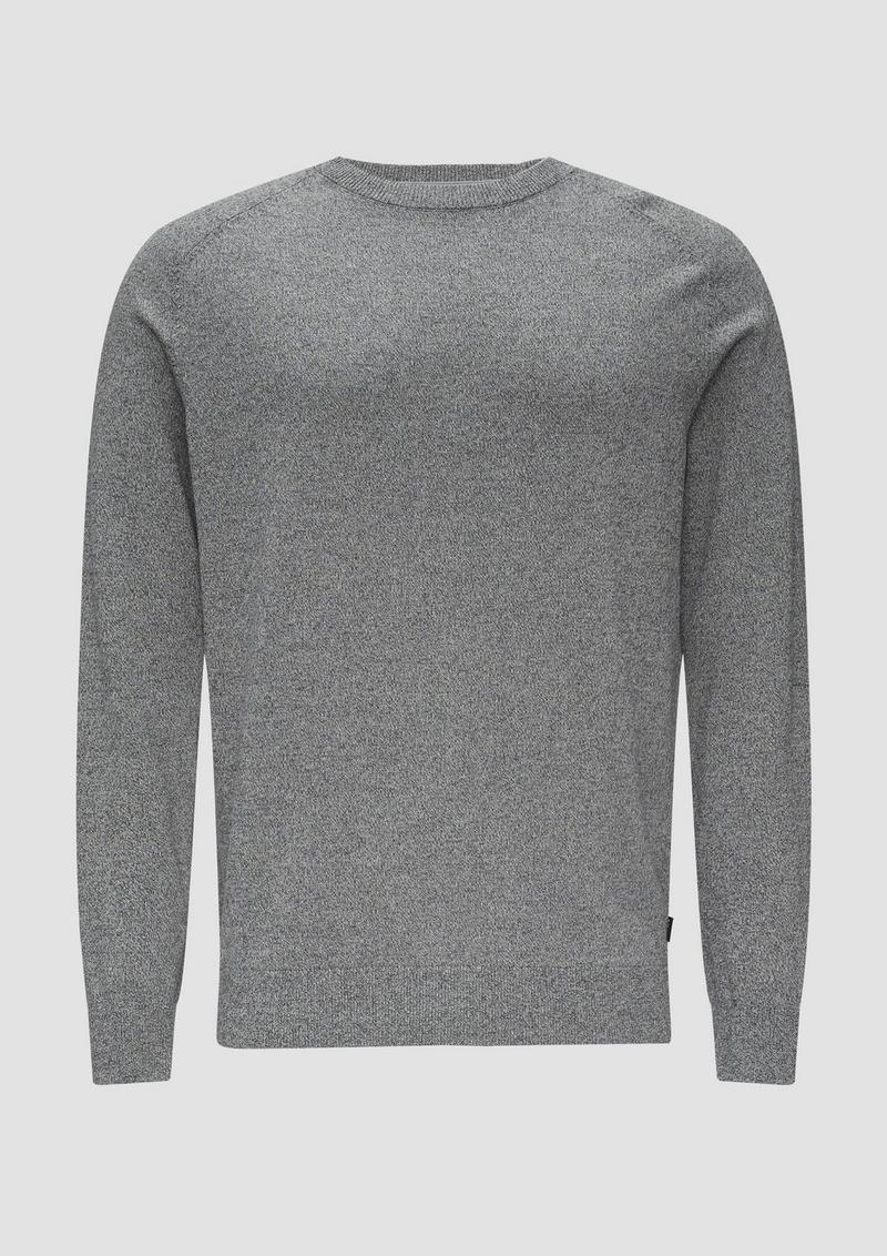s.Oliver Strickpullover mit Raglanärmeln - schiefergrau