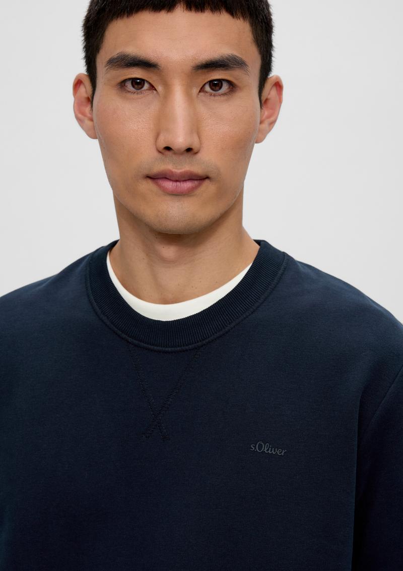 s.Oliver Sweatshirt mit Logoprint - navy