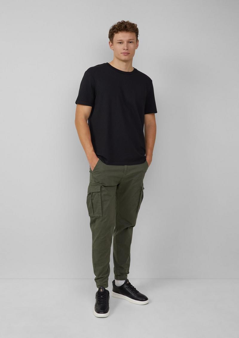 s.Oliver T-Shirt aus Strukturware - schwarz
