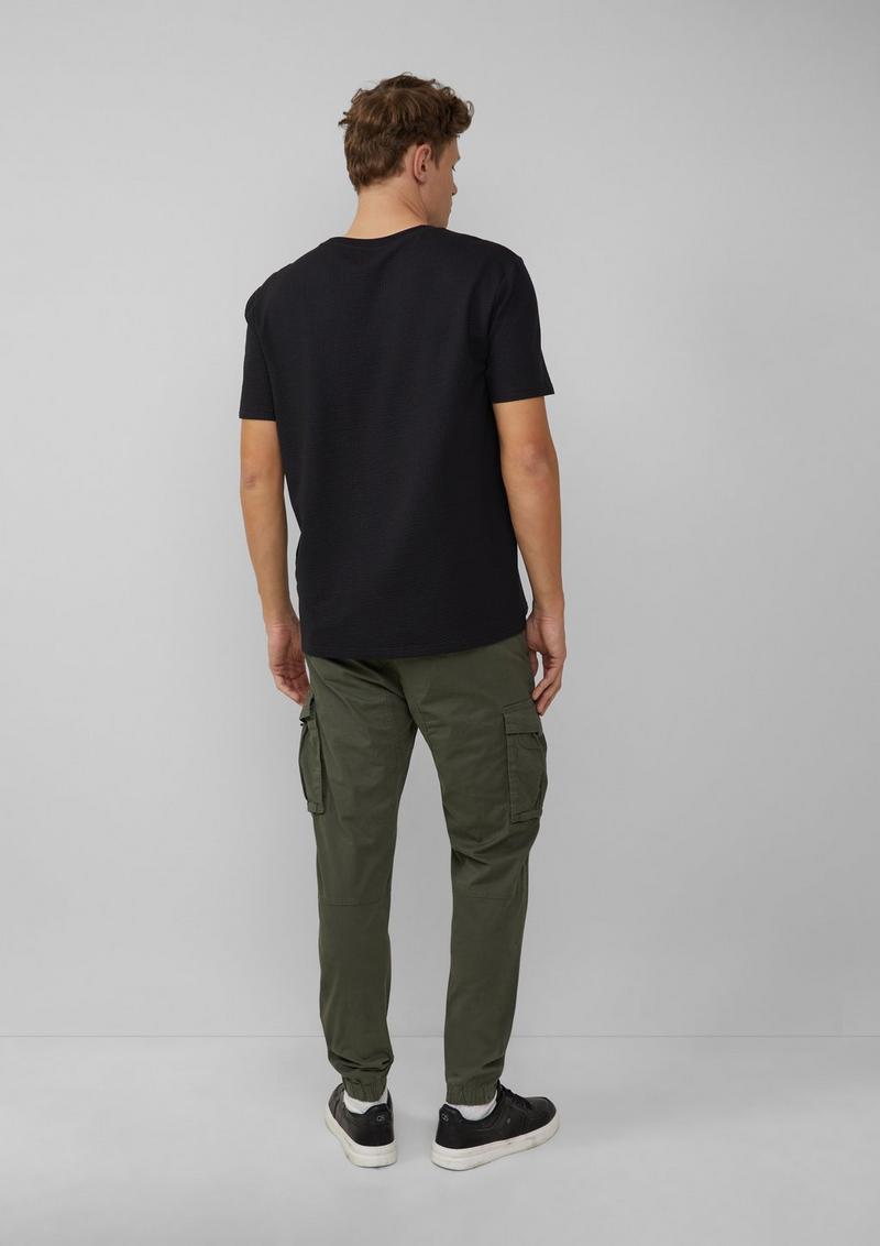 s.Oliver T-Shirt aus Strukturware - schwarz
