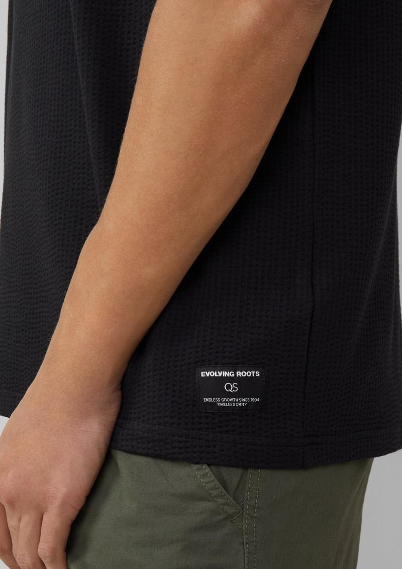 s.Oliver T-Shirt aus Strukturware - schwarz