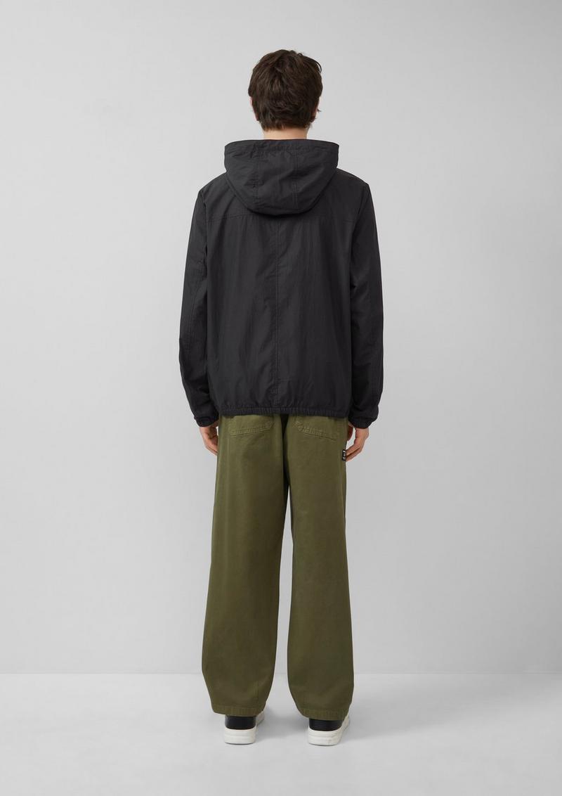 s.Oliver Packable Windbreaker mit Kapuze - schwarz