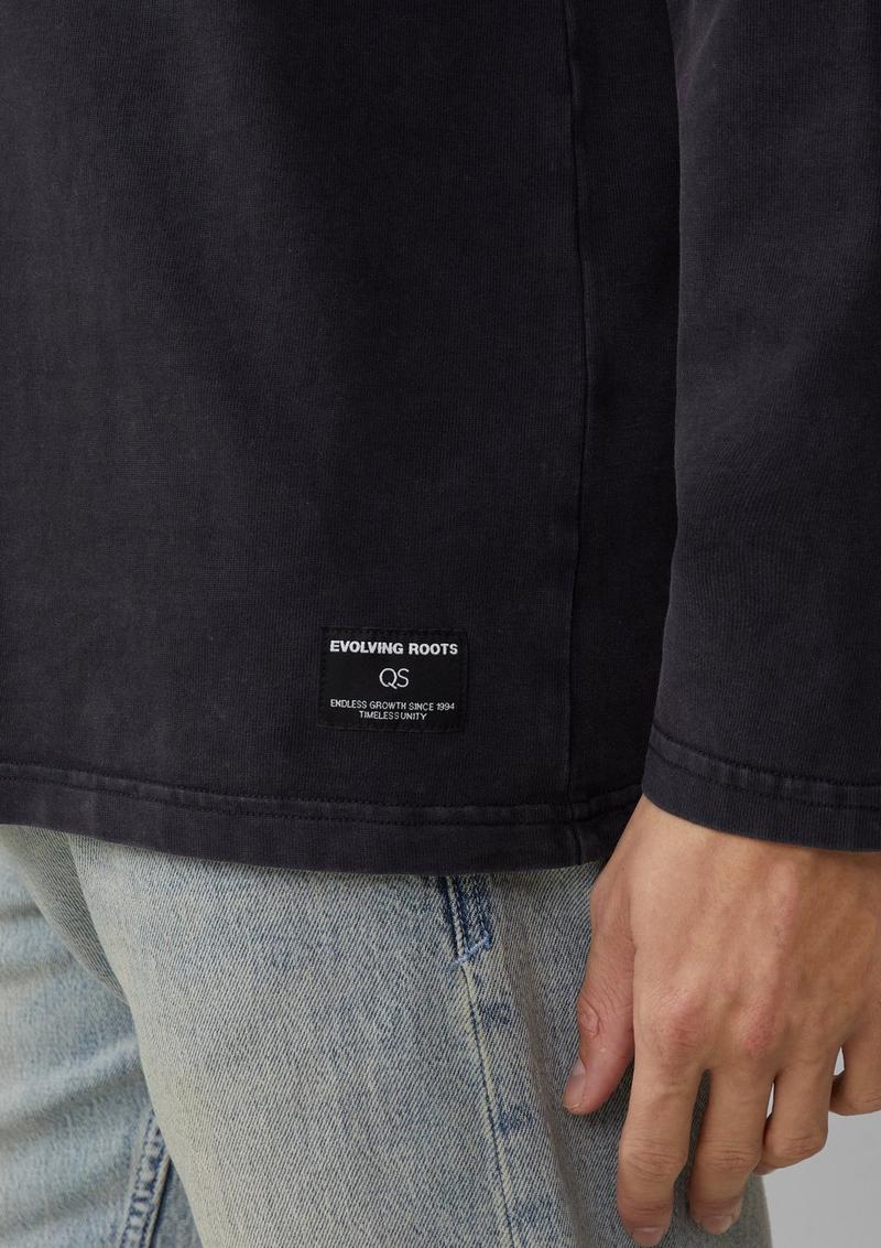 s.Oliver Soft gewaschener Hoodie - schwarz