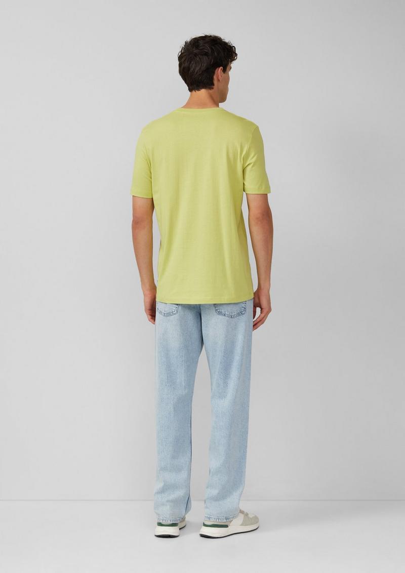 s.Oliver Baumwoll-T-Shirt mit Frontprint - hellgrün