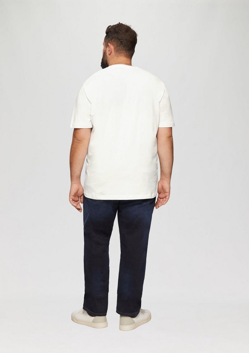 s.Oliver Baumwoll-T-Shirt mit Frontprint - weiß