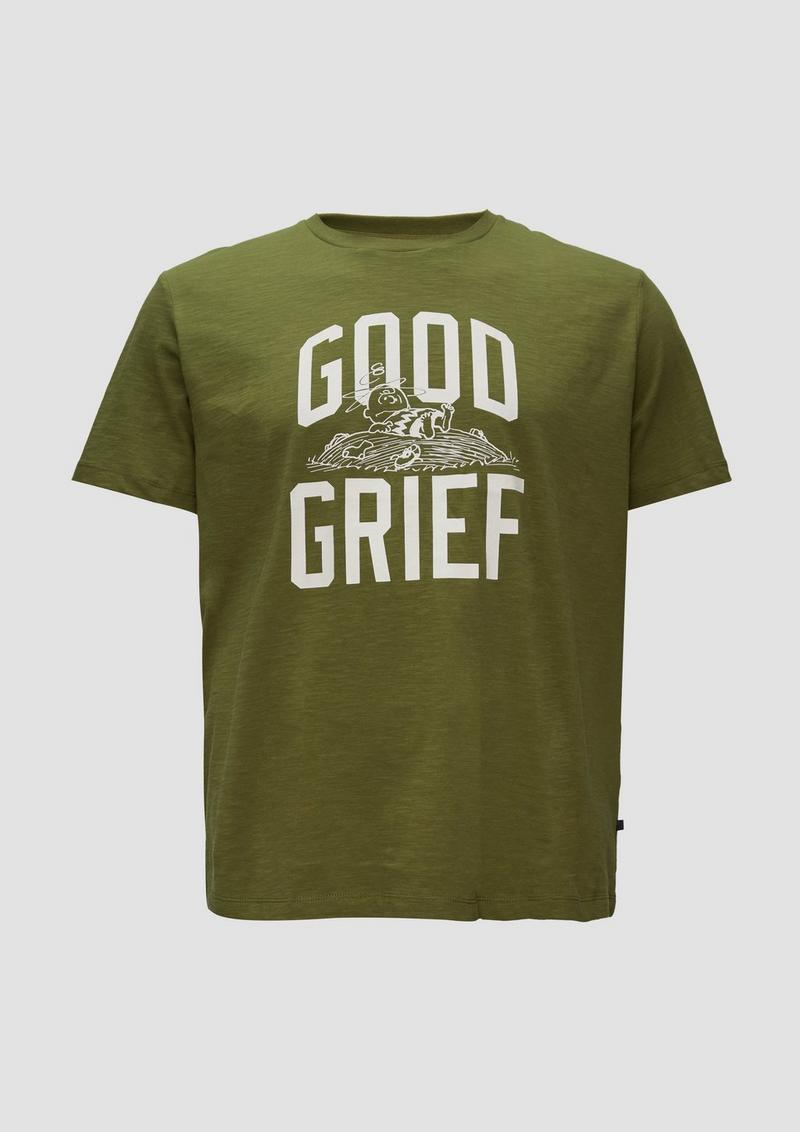 s.Oliver T-Shirt mit Peanuts®-Print - guacamole