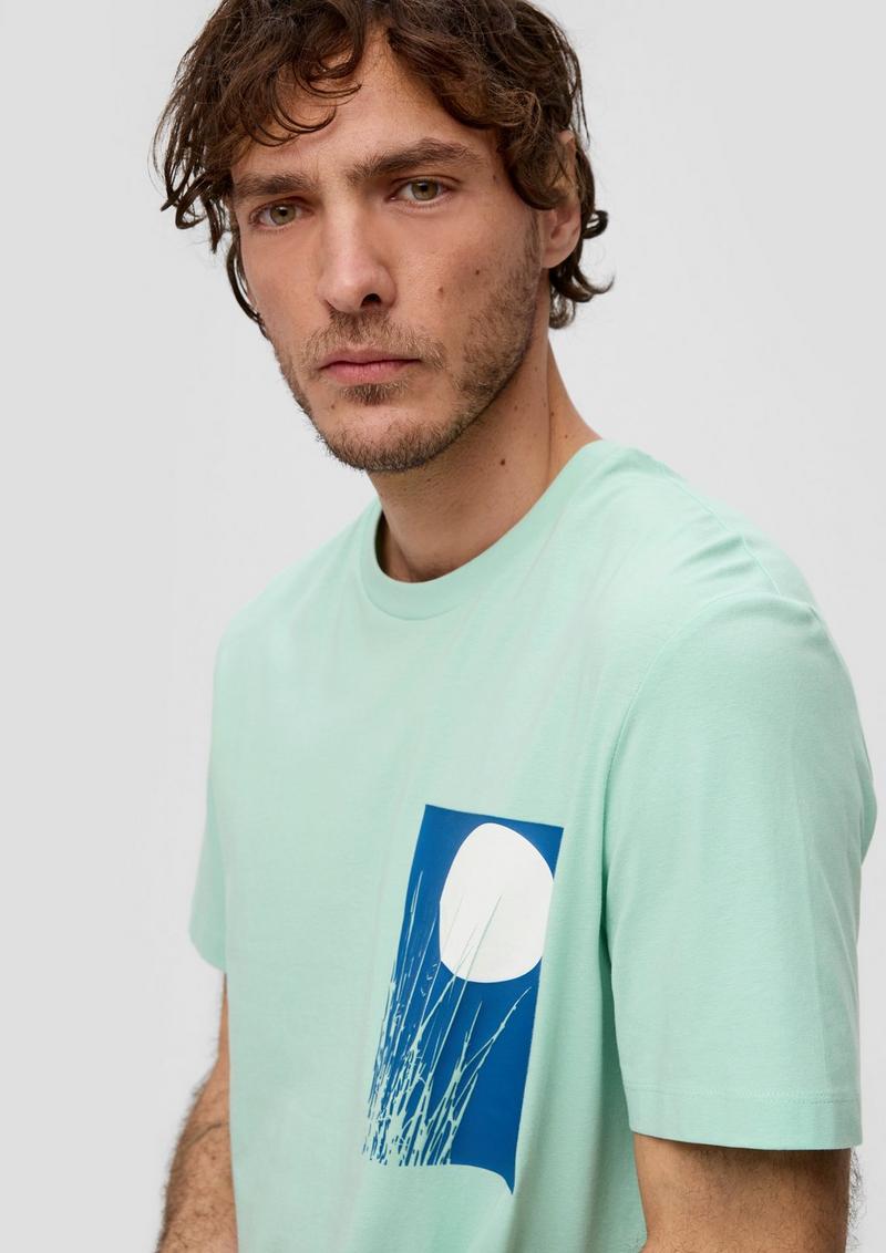 s.Oliver T-Shirt mit Artwork - minze