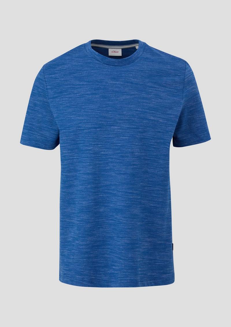 s.Oliver T-Shirt mit Crew Neck - ozeanblau