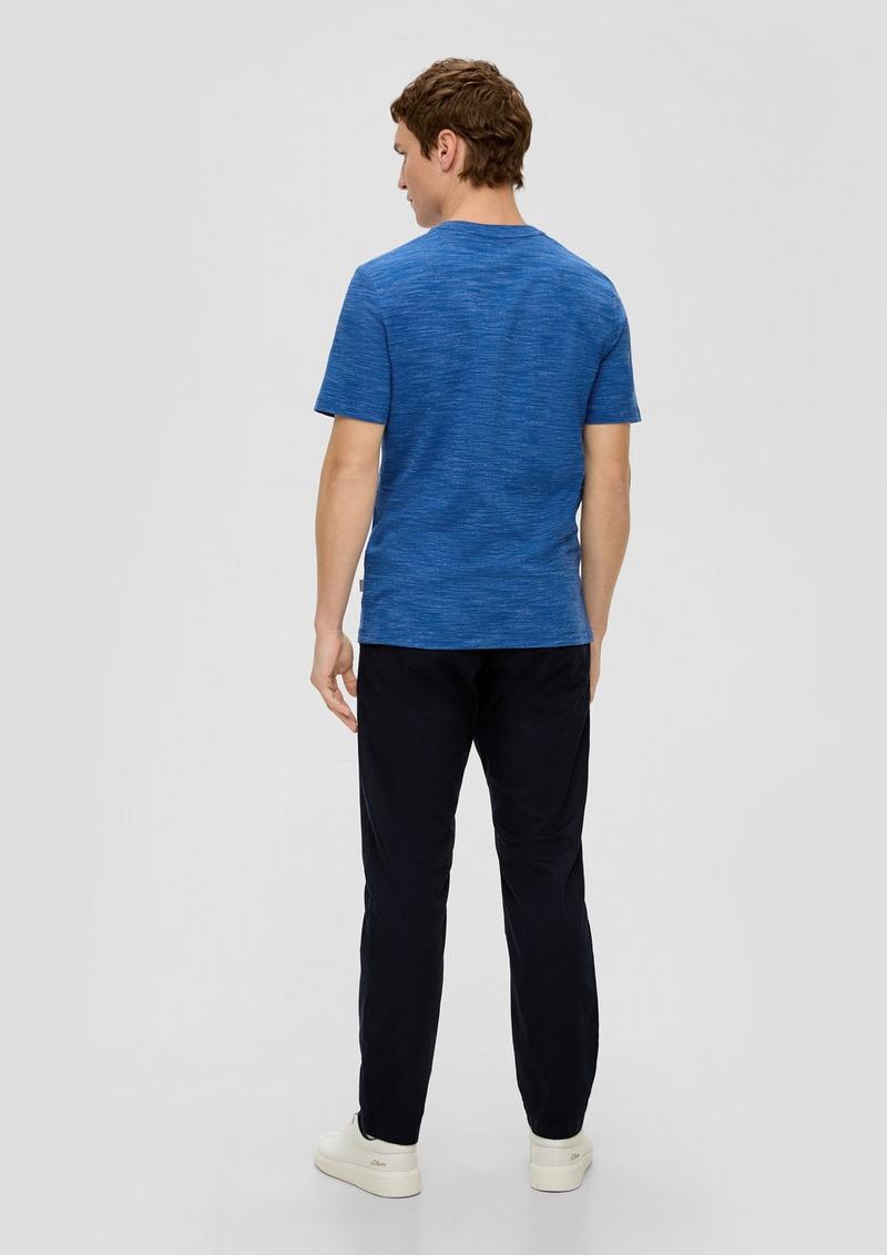 s.Oliver T-Shirt mit Crew Neck - ozeanblau