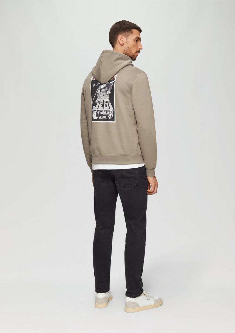 s.Oliver Hoodie mit Starwars®-Artwork - hellbraun