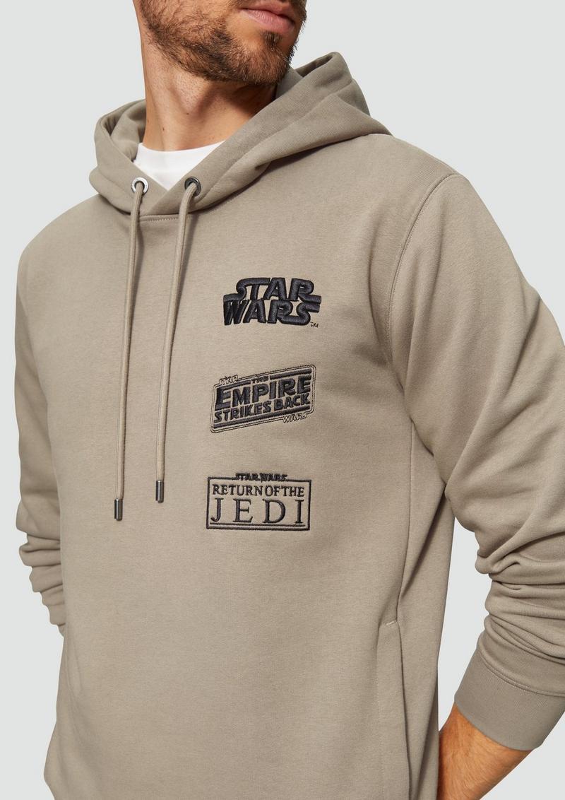 s.Oliver Hoodie mit Starwars®-Artwork - hellbraun