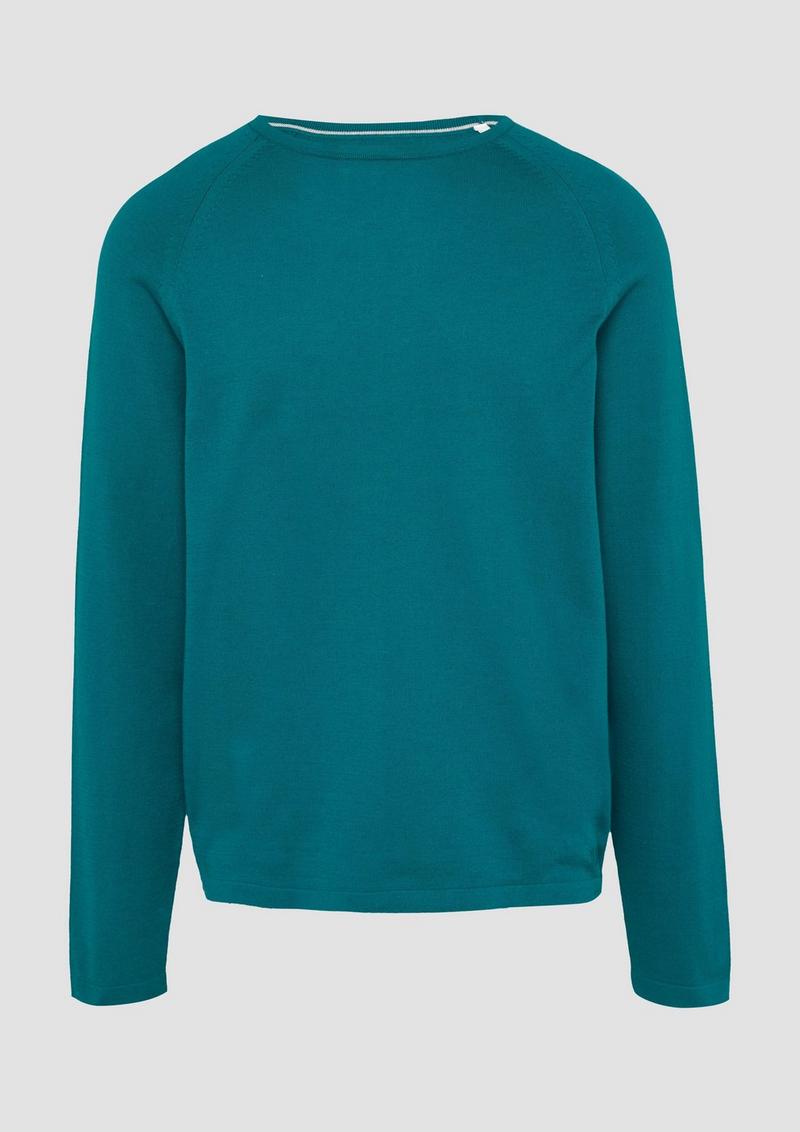 s.Oliver Feinstrickpullover mit Raglanärmeln - petrol