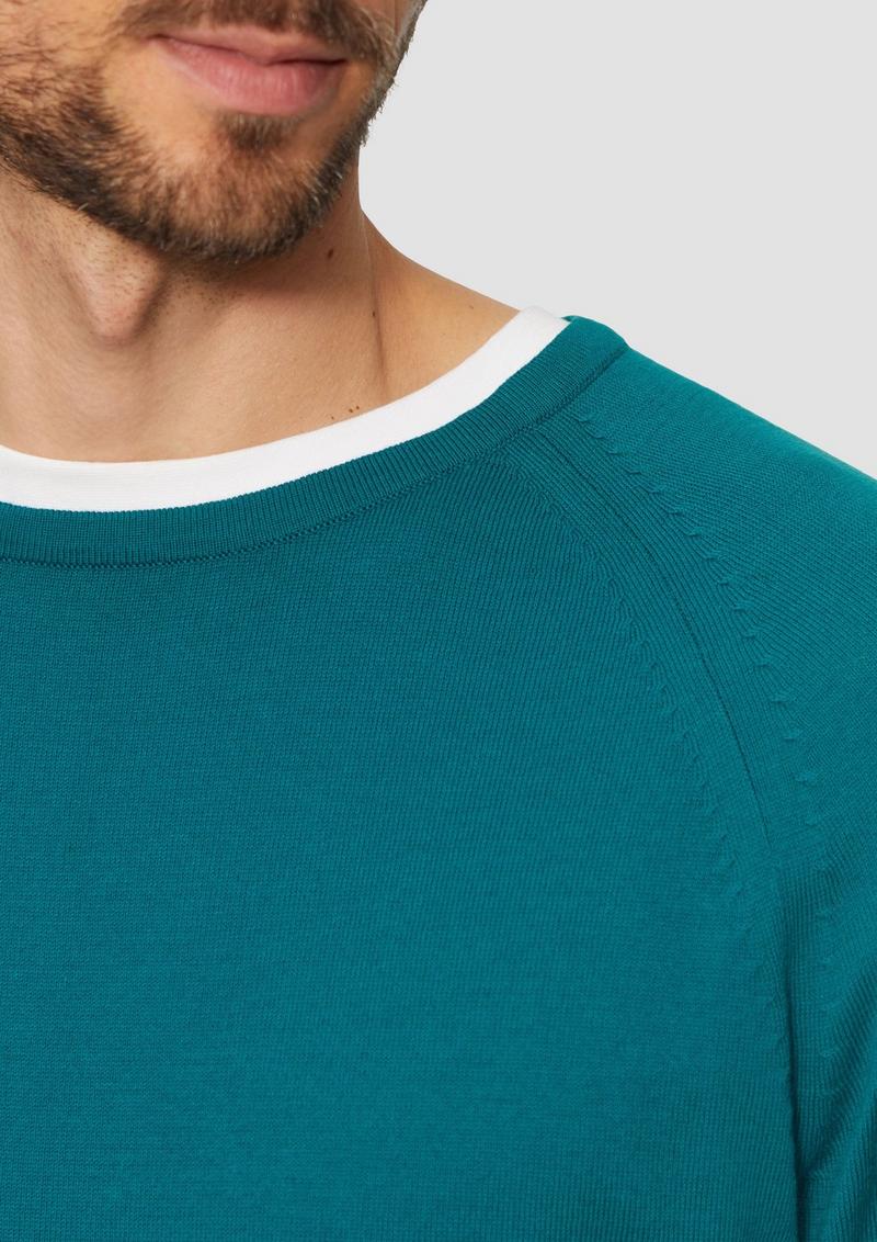 s.Oliver Feinstrickpullover mit Raglanärmeln - petrol