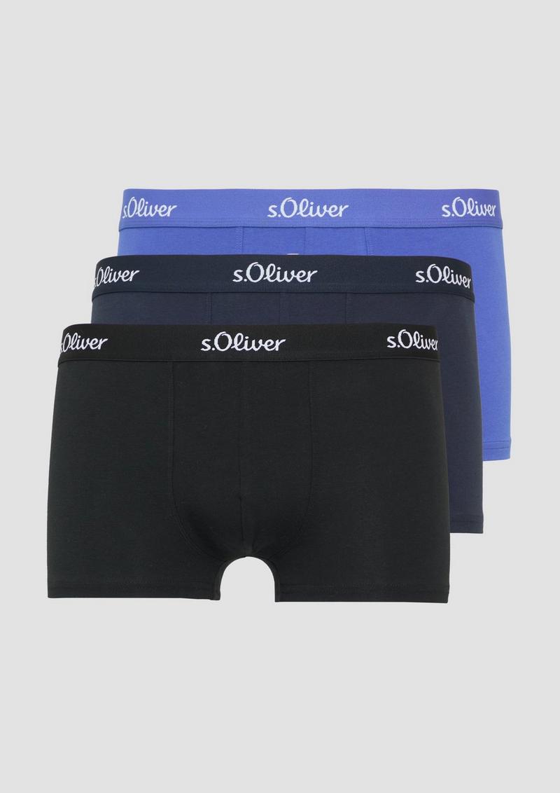 s.Oliver 3er-Pack Boxershorts - ozeanblau