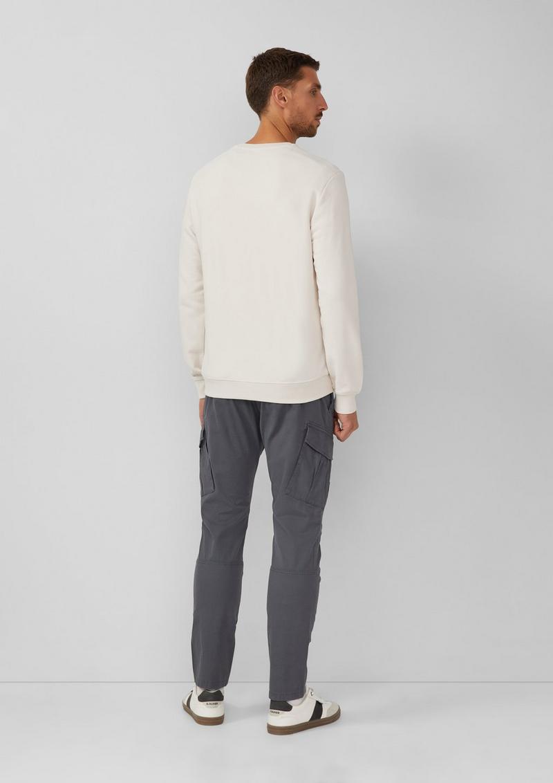 s.Oliver Sweatshirt aus Baumwollmix mit Crew Neck - hellgrau