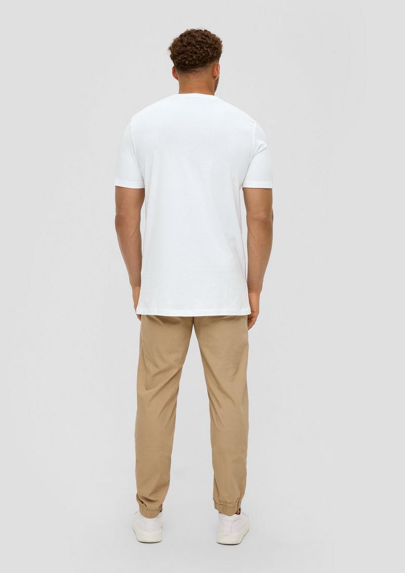 s.Oliver T-Shirt aus Baumwolle mit Logo-Print - weiß
