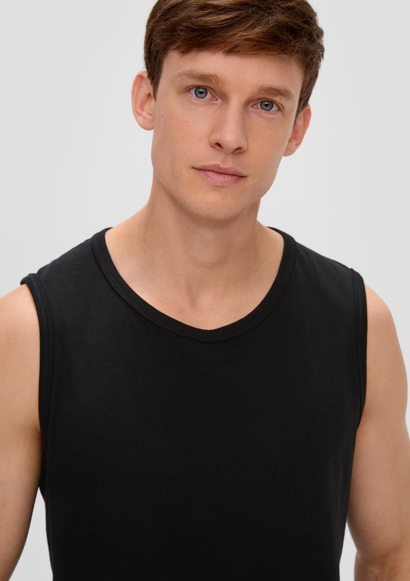 s.Oliver Tanktop im 2er-Pack - schwarz
