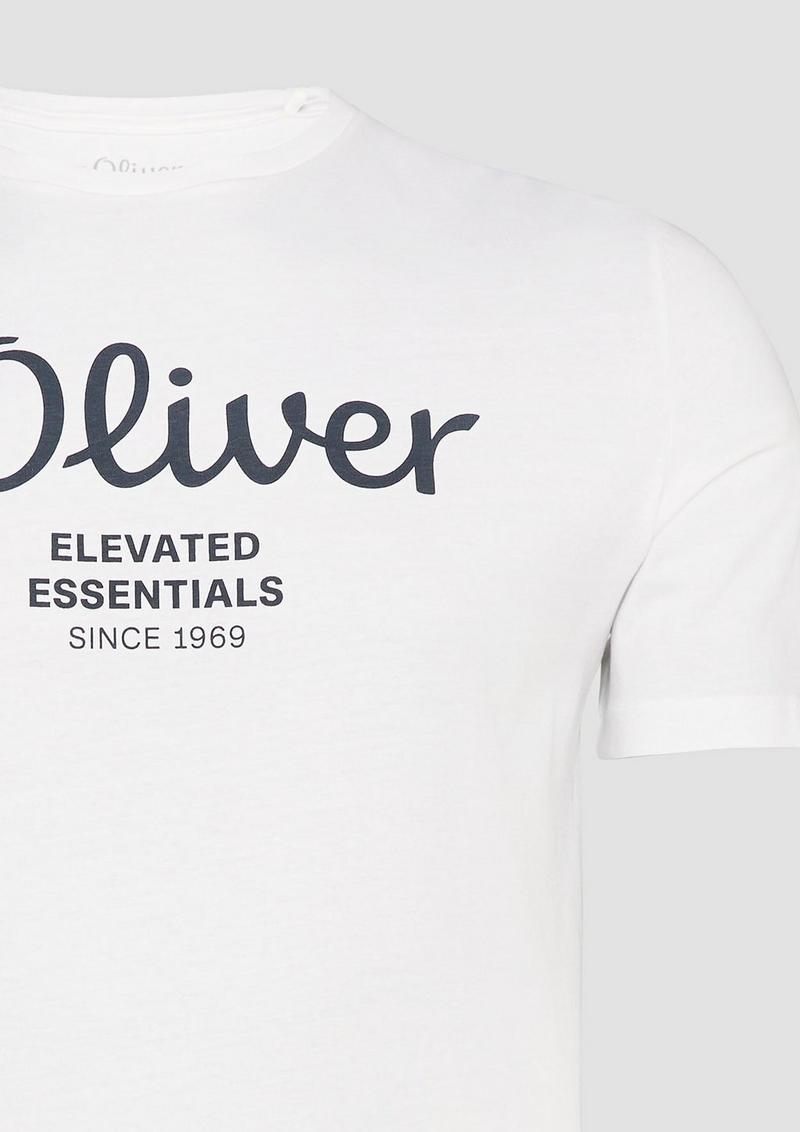 s.Oliver T-Shirt mit Logo-Print - weiß
