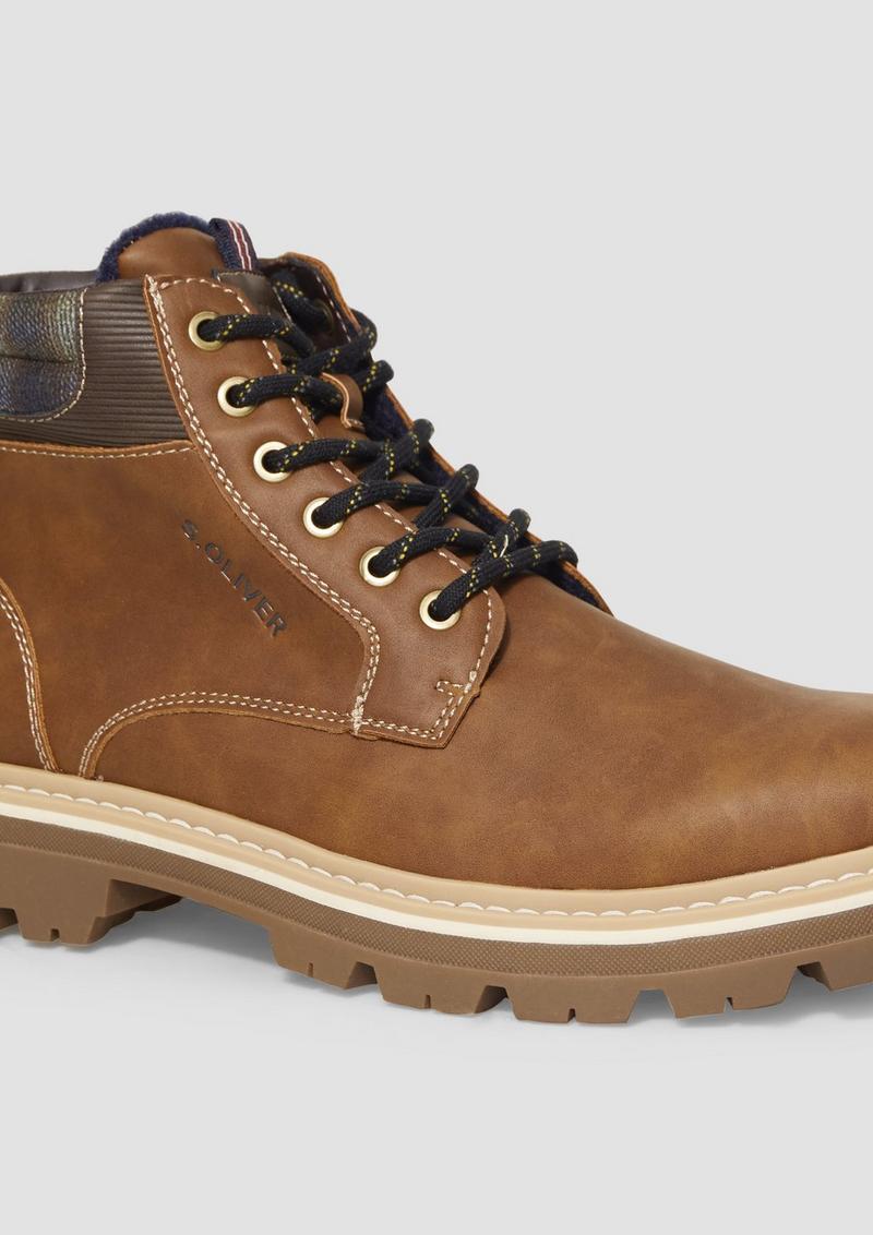 s.Oliver Stiefel mit Schnürung - cognac