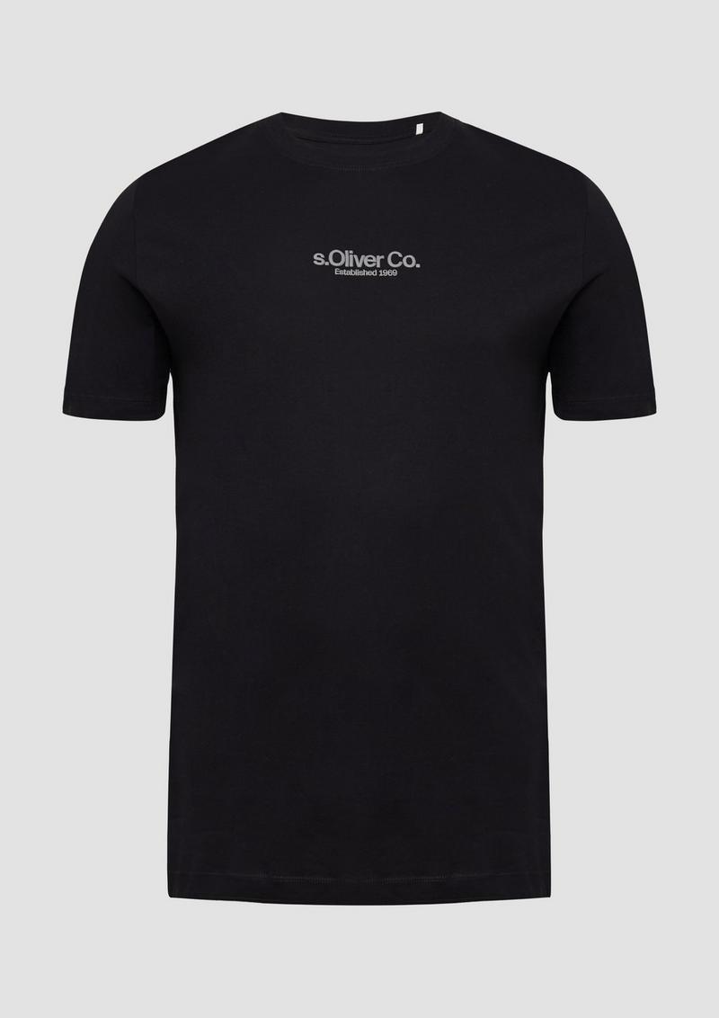s.Oliver T-Shirt aus Baumwolle mit Logo-Print - schwarz