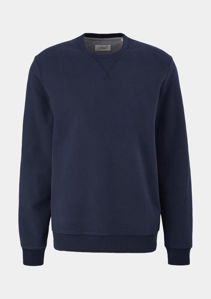 s.Oliver Sweatshirt mit Logoprint - dunkelblau