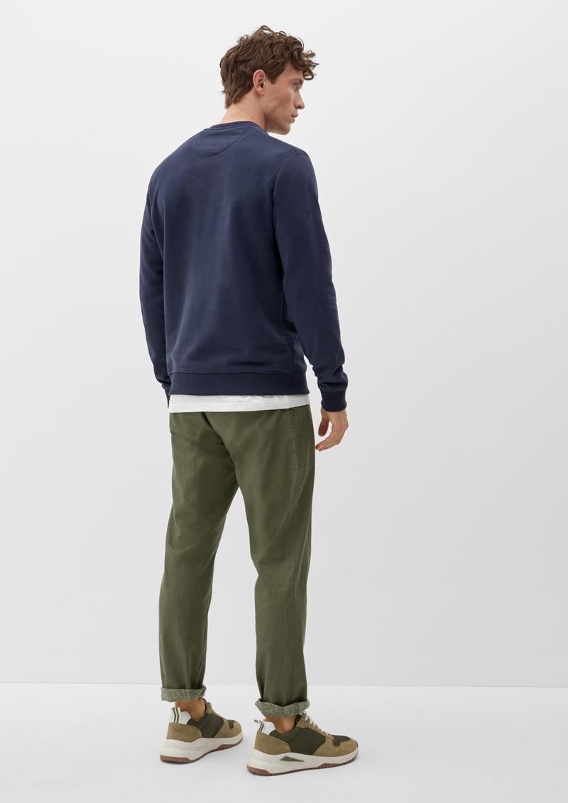 s.Oliver Sweatshirt mit Logoprint - dunkelblau