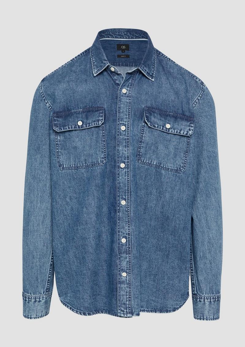 s.Oliver Regular Fit: Jeanshemd - blau