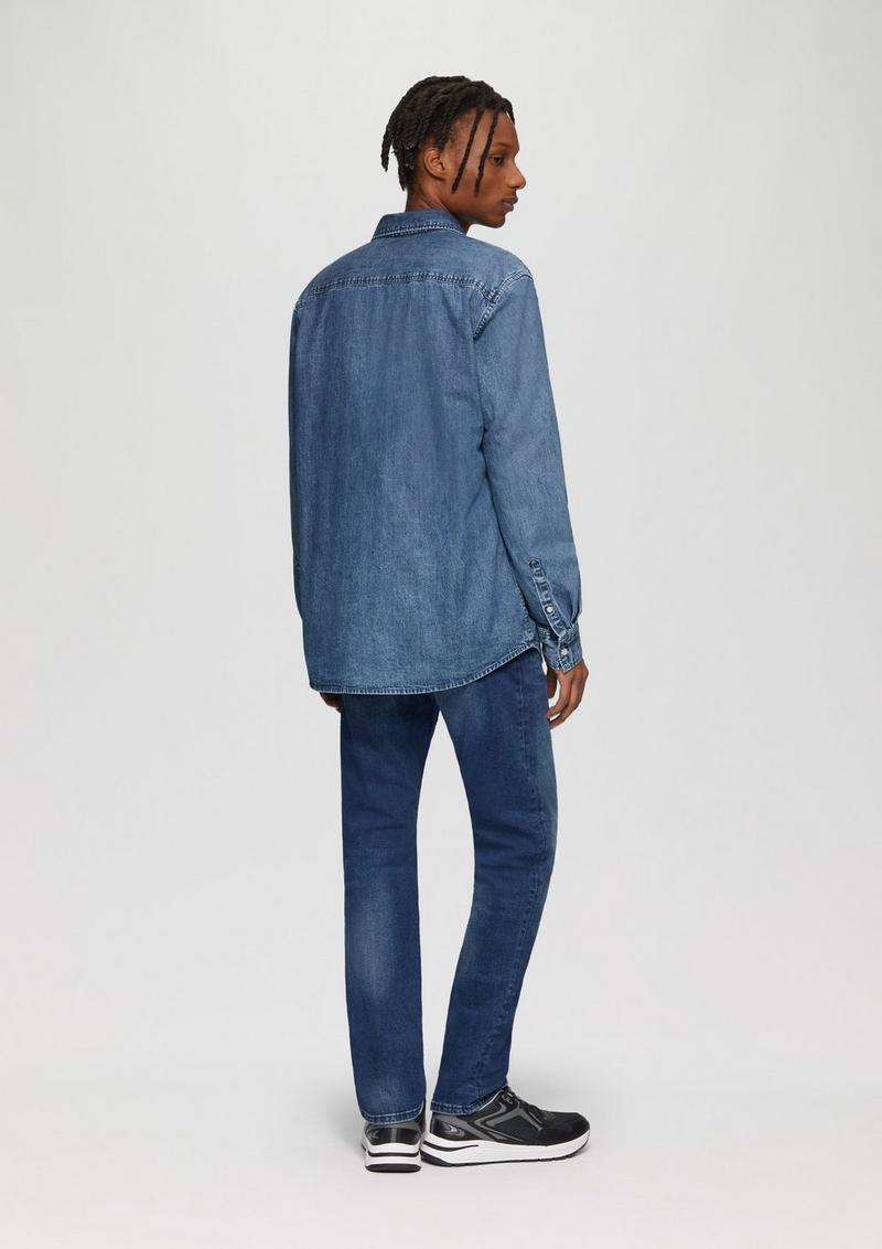 s.Oliver Regular Fit: Jeanshemd - blau