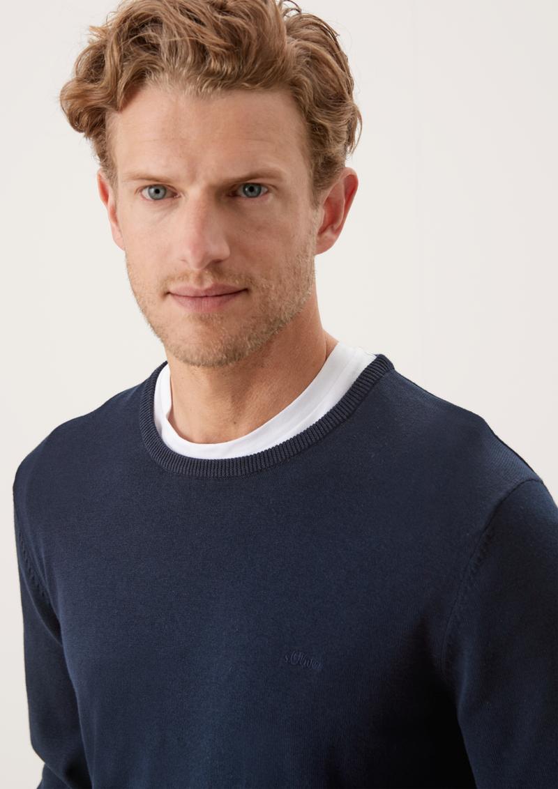 s.Oliver Pullover aus Feinstrick - navy
