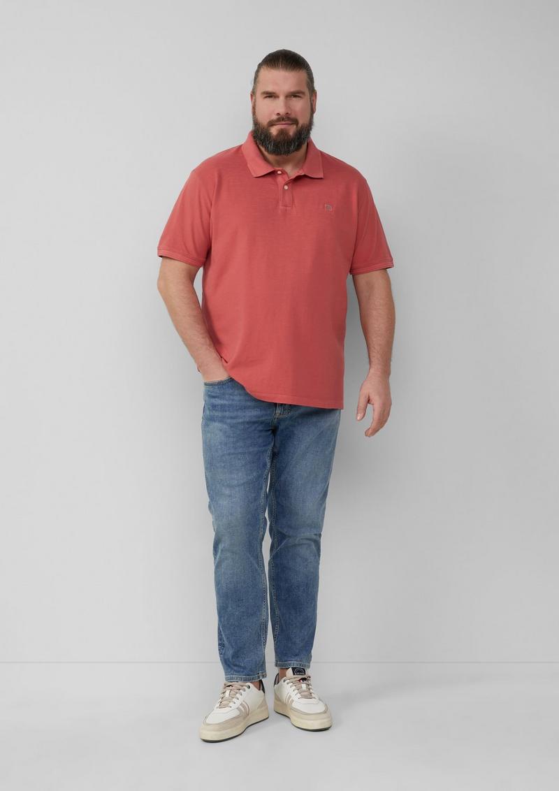 s.Oliver Poloshirt mit kleinem Labelpatch - himbeere