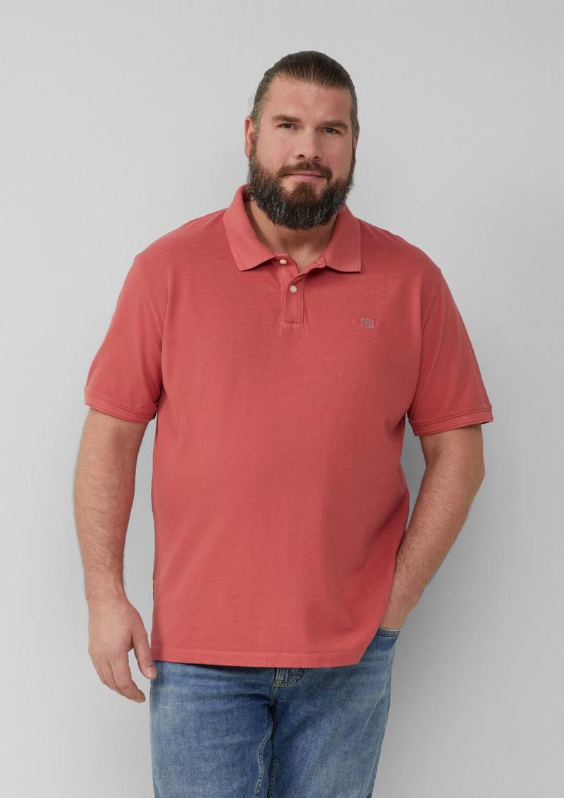 s.Oliver Poloshirt mit kleinem Labelpatch - himbeere
