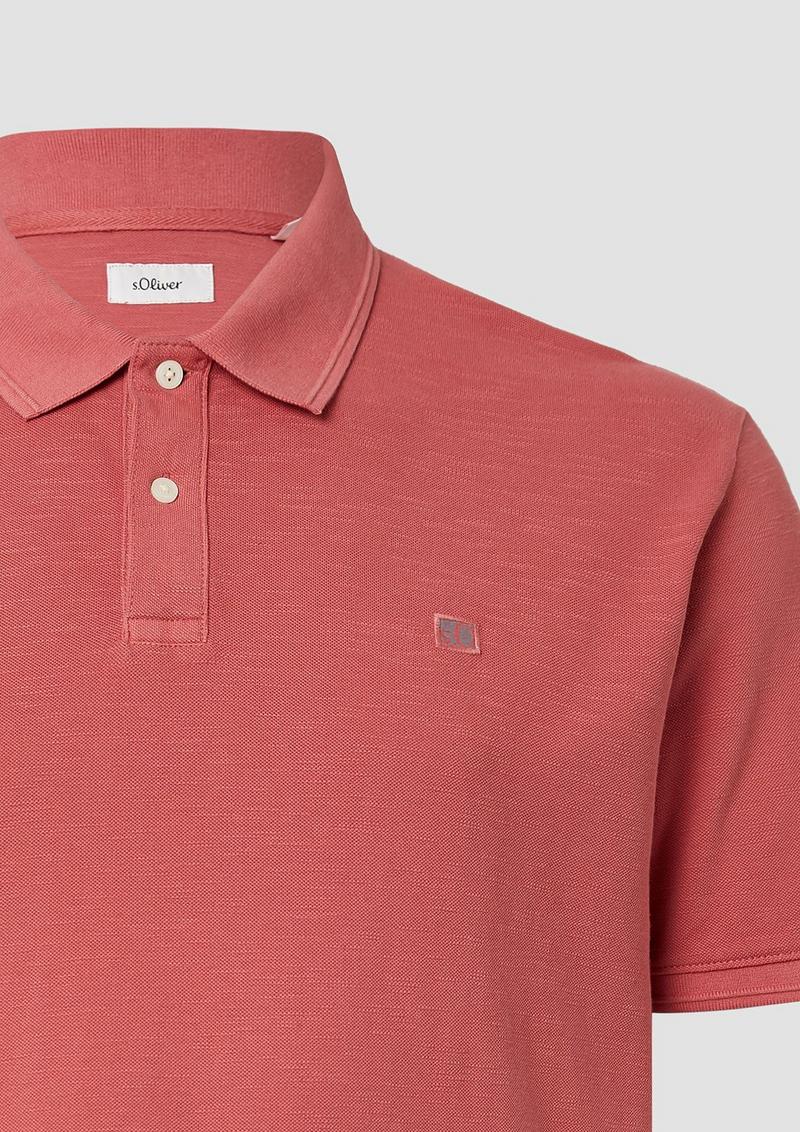 s.Oliver Poloshirt mit kleinem Labelpatch - himbeere
