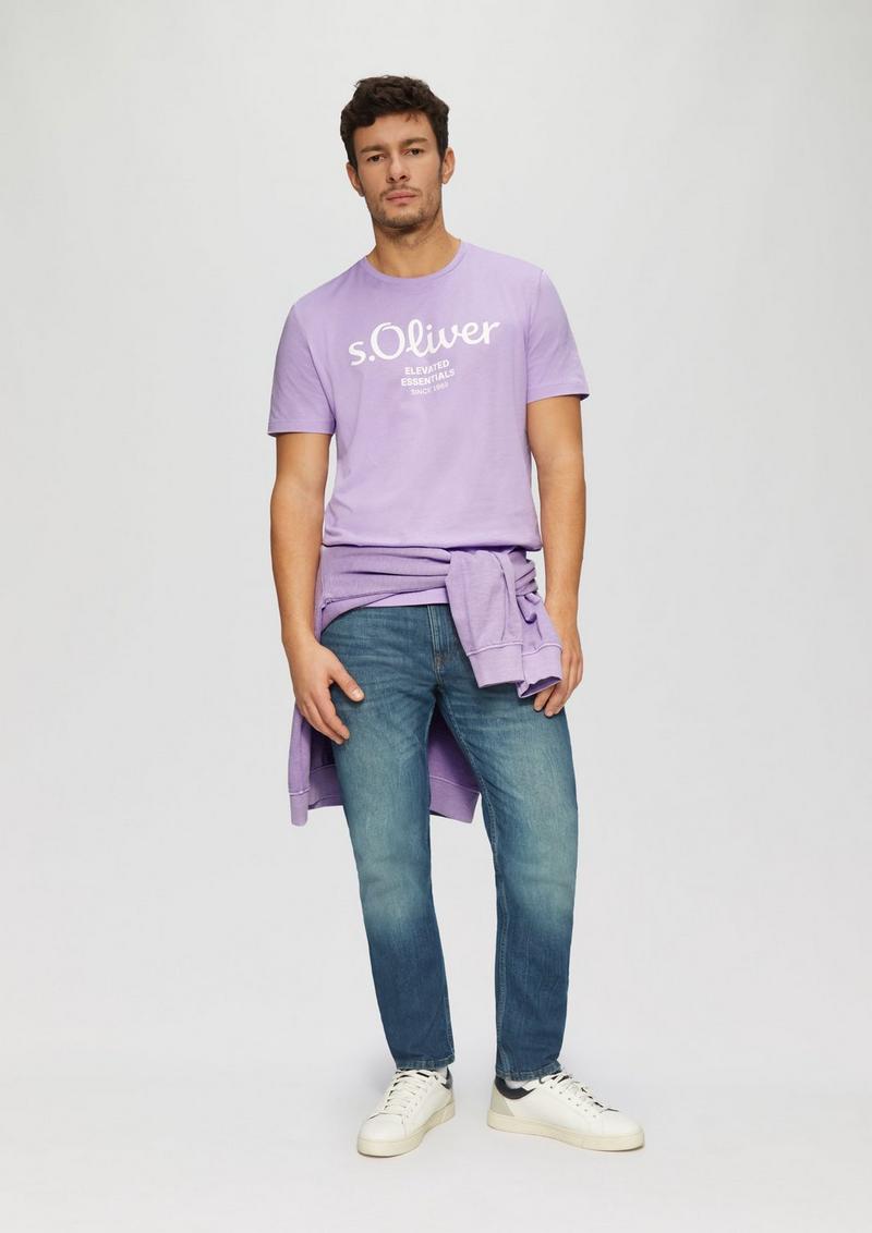 s.Oliver T-Shirt mit Logo-Print - lavendel