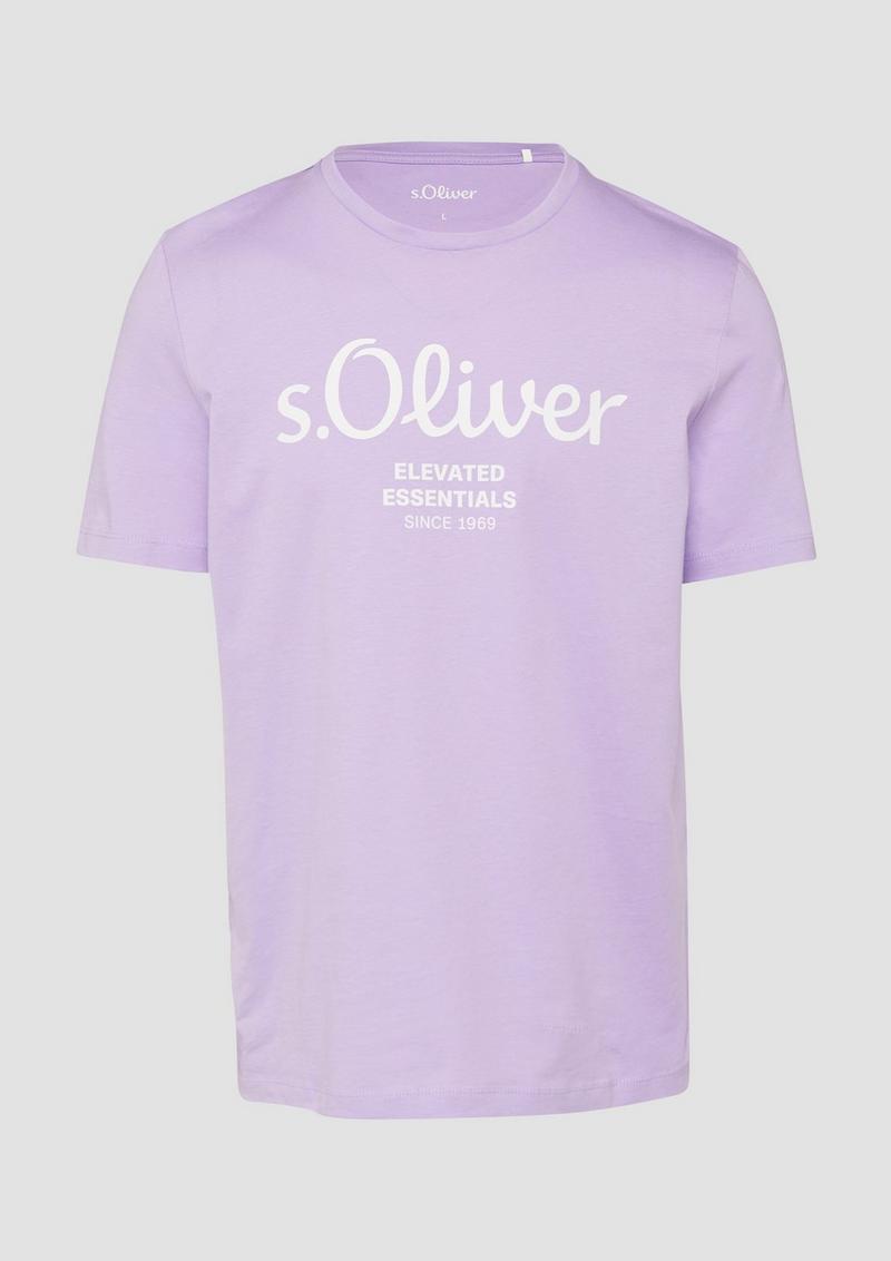 s.Oliver T-Shirt mit Logo-Print - lavendel