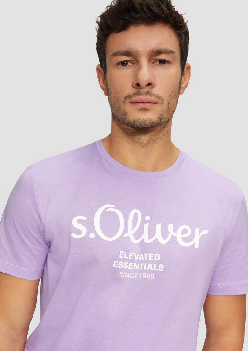 s.Oliver T-Shirt mit Logo-Print - lavendel
