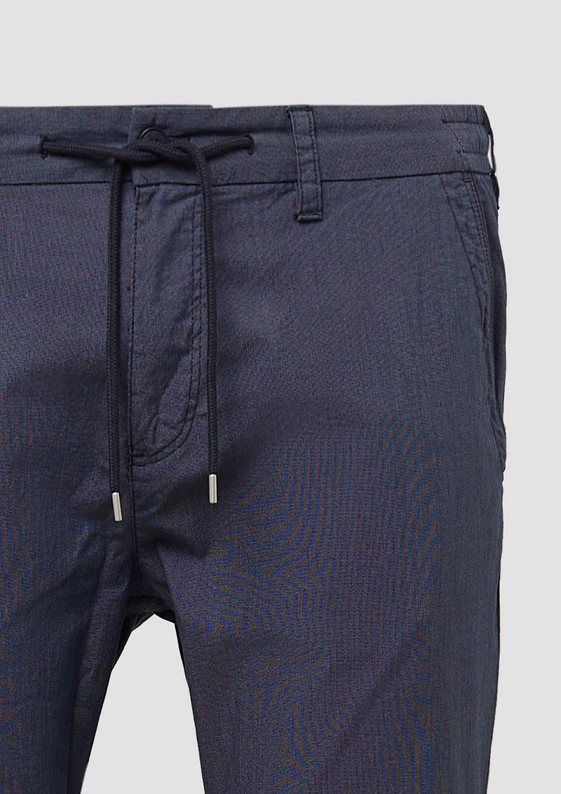 s.Oliver Phoenix: Strukturierte Chino mit Elastikbund - tiefblau