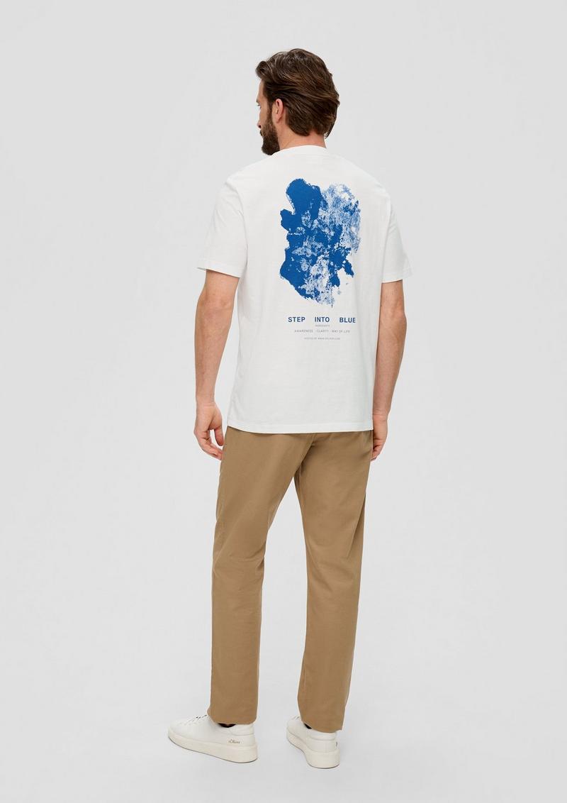 s.Oliver T-Shirt mit Rundhalsausschnitt - weiß