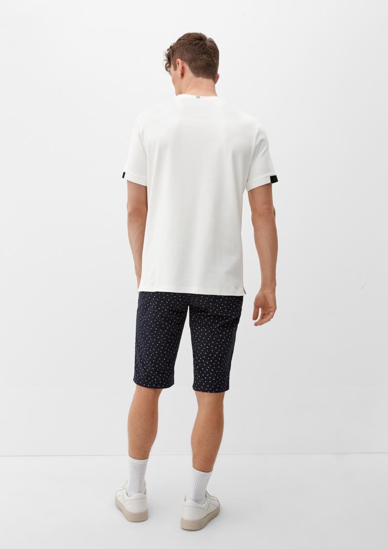 s.Oliver T-Shirt mit Labelpatch - weiß