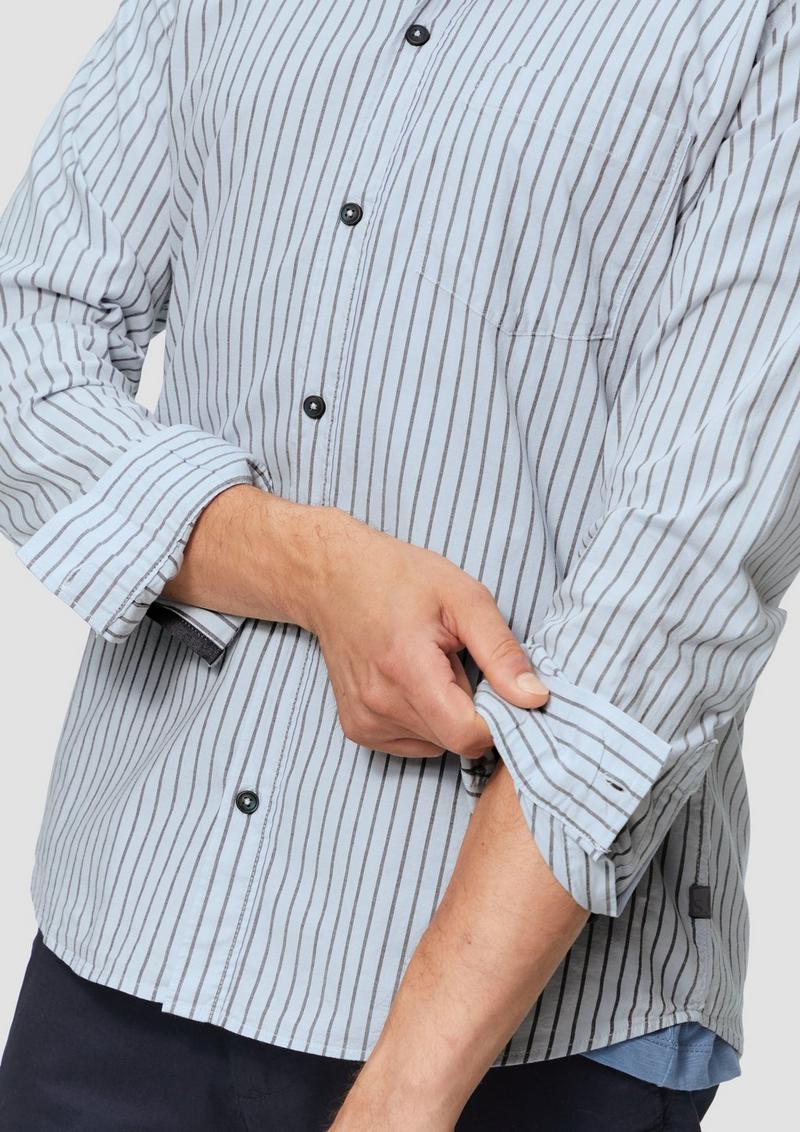 s.Oliver Slim Fit: Hemd aus Baumwollstretch - hellblau