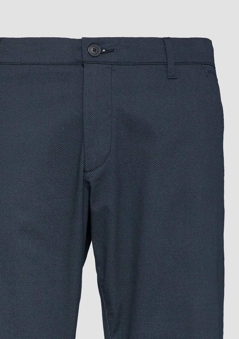 s.Oliver Phoenix: Fein gemusterte Hose mit Straight Leg - navy