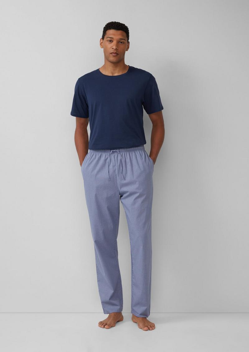 s.Oliver Pyjama-Hose mit Eingrifftaschen - blau