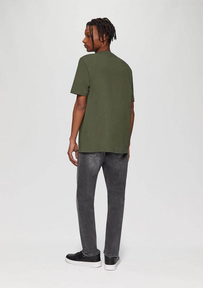 s.Oliver T-Shirt mit Brusttasche - olivgrün