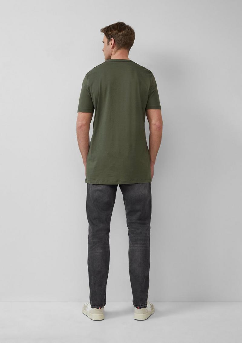s.Oliver T-Shirt mit Logo-Print - olivgrün
